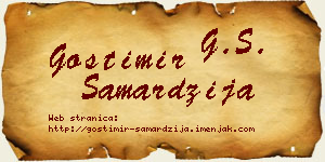 Gostimir Samardžija vizit kartica